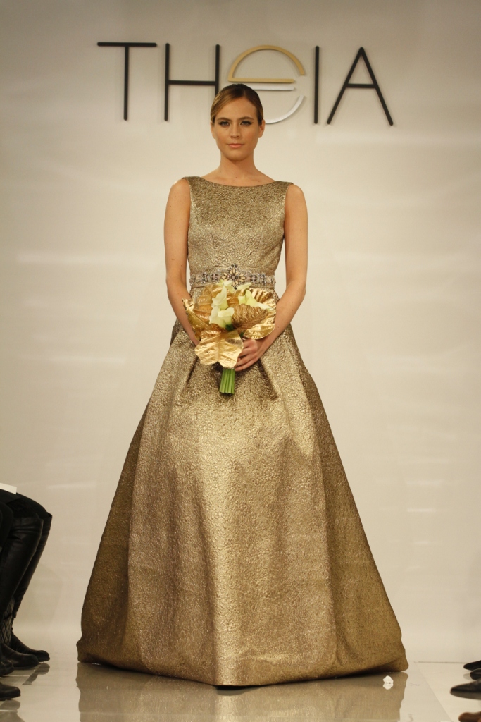 Gold Wedding Dress Ava by Theia 2014 Collection Gold Wedding Dress Ava Theia 2014