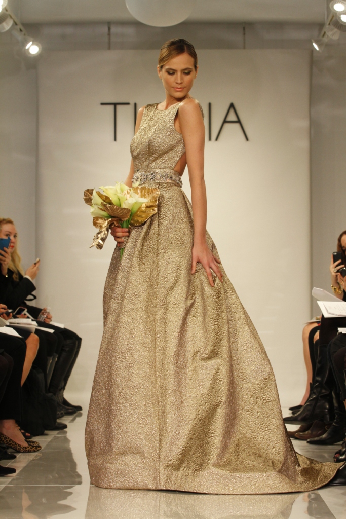 Ava by Theia 2014, Gold Wedding Dress Ava by Theia 2014, Gold Wedding Dress