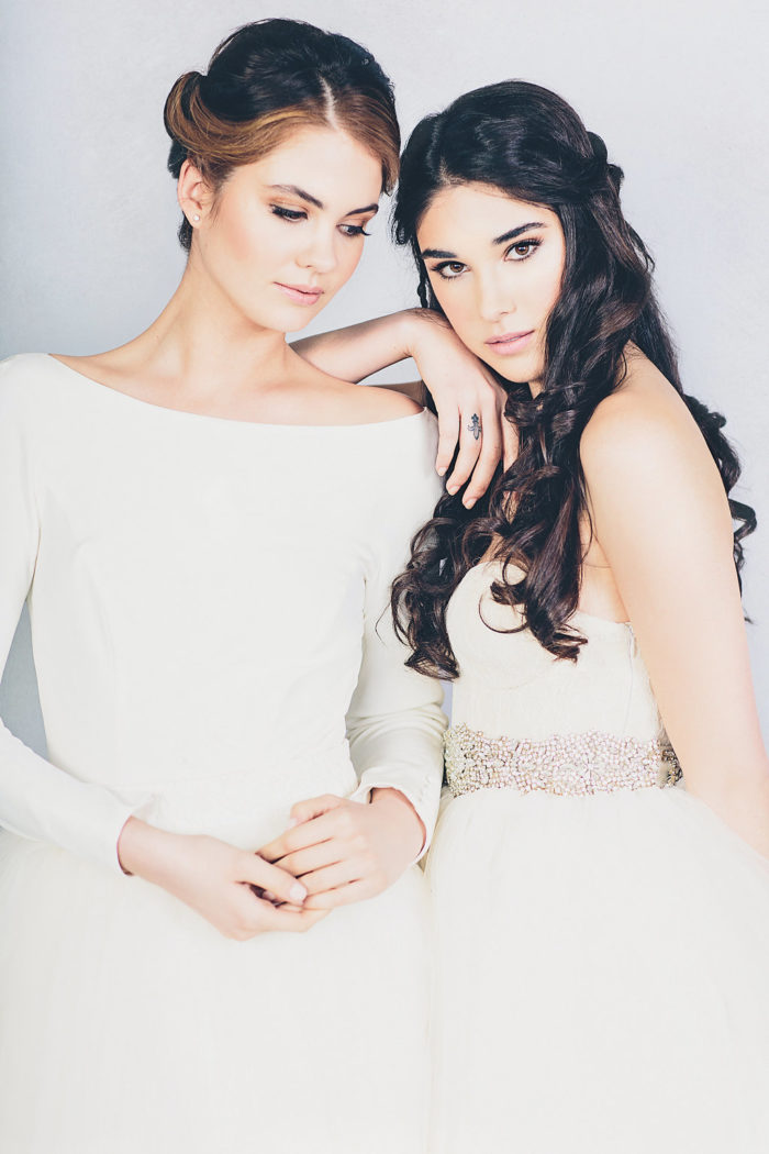 Elizabeth Stuart Bridal 2015 'Rosemary' and 'Bliss' Playsuit with Long Tulle Skirt | Photography by Jessica Withey