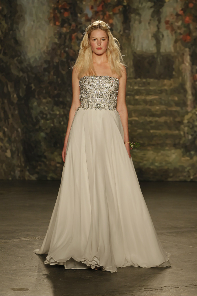 Strapless embellished wedding dress | Jenny Packham Bridal Collection
